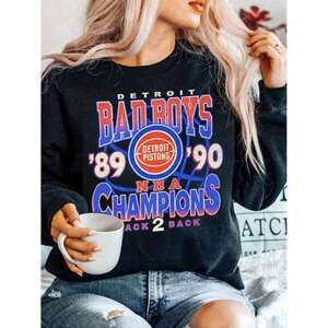 Detroit Pistons 19891990 Back To Back Champions Basketball Crewneck Sweatshirt